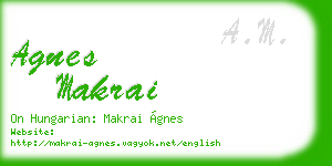 agnes makrai business card