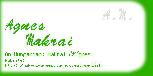 agnes makrai business card